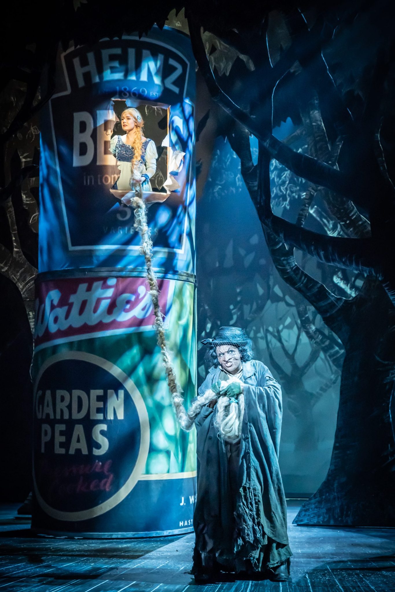 Into the Woods - Maria Conneely (Rapunzel) and Nicola Hughes (Witch) - Photo Marc Brenner copy