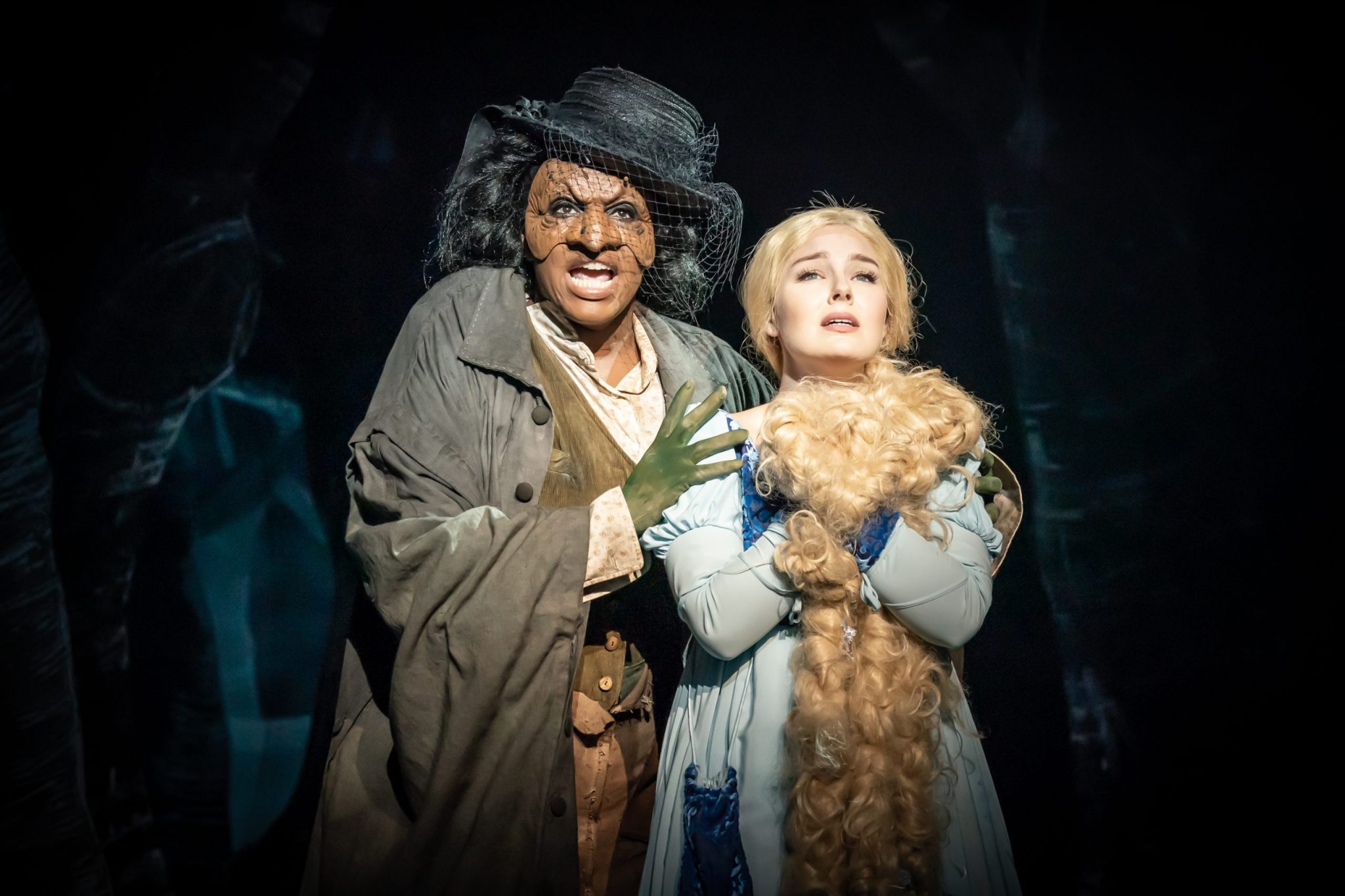 Into the Woods - Nicola Hughes (Witch) and Maria Conneely (Rapunzel) - Photo Marc Brenner copy